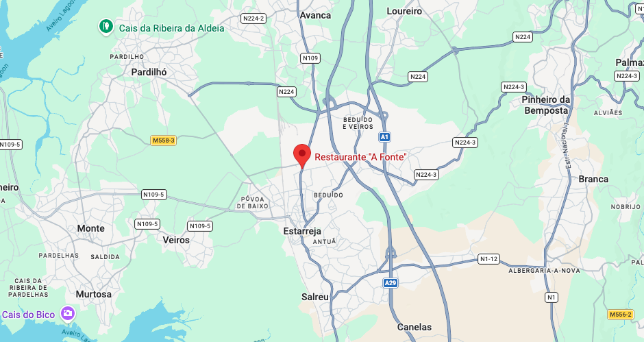 Localização de A Fonte em Estarreja