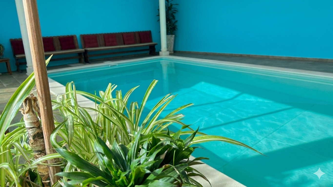 A Fonte — piscina e jardim